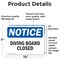 Signmission Diving Board Closed, 10 in W x Rectangle, Vinyl Decal OS-2PACK-NS-D-710-L-11062 - alternate 3